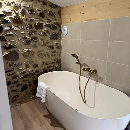Plein De Charme Avec Ses Poutres Apparentes , Ses Pierres Et Son Jacuzzi Exterieur Semesterbostad
