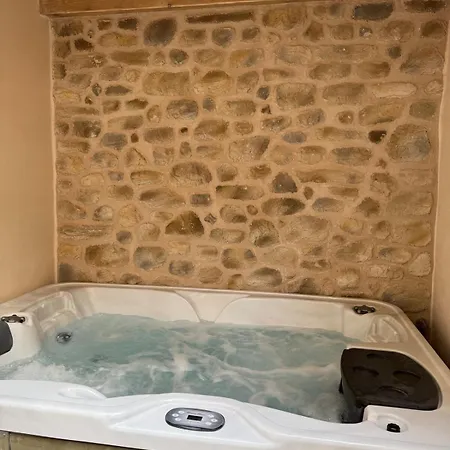 Plein De Charme Avec Ses Poutres Apparentes , Ses Pierres Et Son Jacuzzi Exterieur Semesterbostad